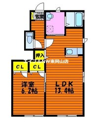 吉田荘　北の物件間取画像